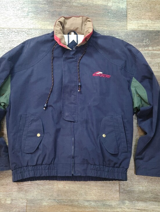 Winner Mate Other - Vintage 90s Winner Mate MerCruiser Embroidered Windbreaker Jacket Navy Blue Larg